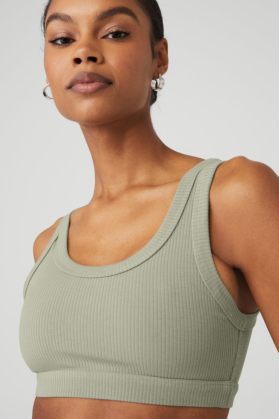 Grey Green Women's Alo Yoga Wellness Bras | TON-839524