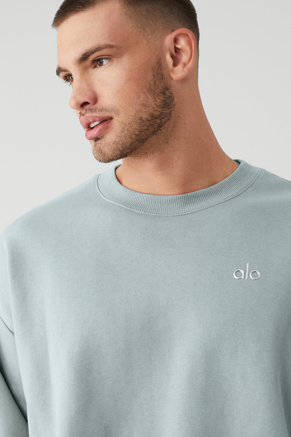 Grey Men's Alo Yoga Accolade Crew Neck Pullover Sweatshirts | WQT-360759