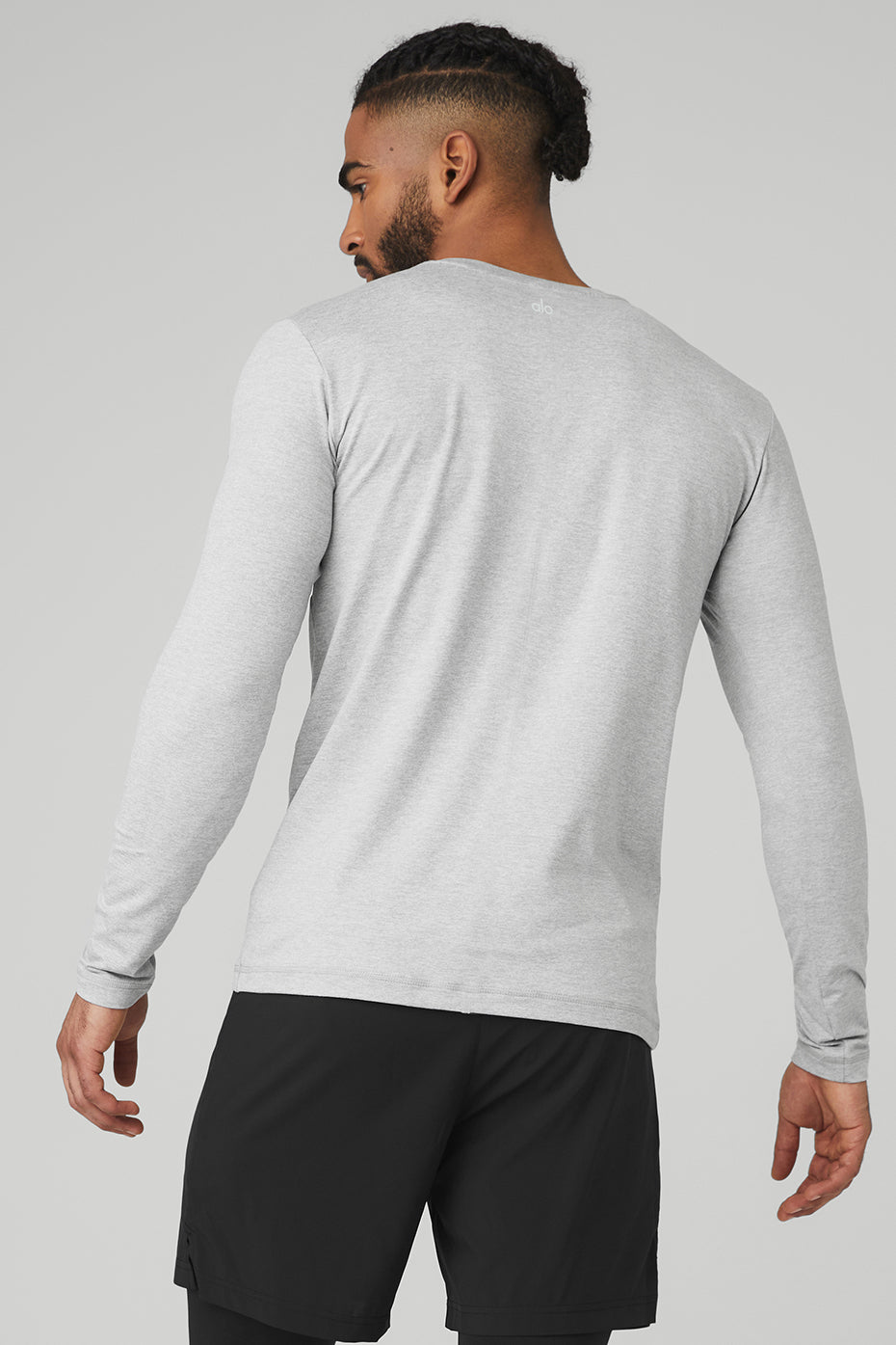 Grey Men's Alo Yoga Conquer Reform Crewneck Long Sleeve | AXR-753024