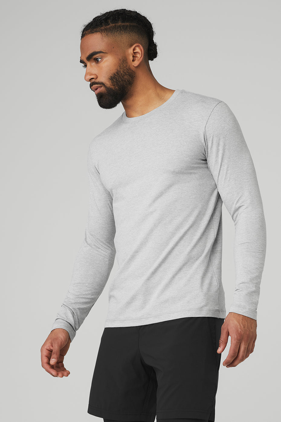 Grey Men's Alo Yoga Conquer Reform Crewneck Long Sleeve | AXR-753024