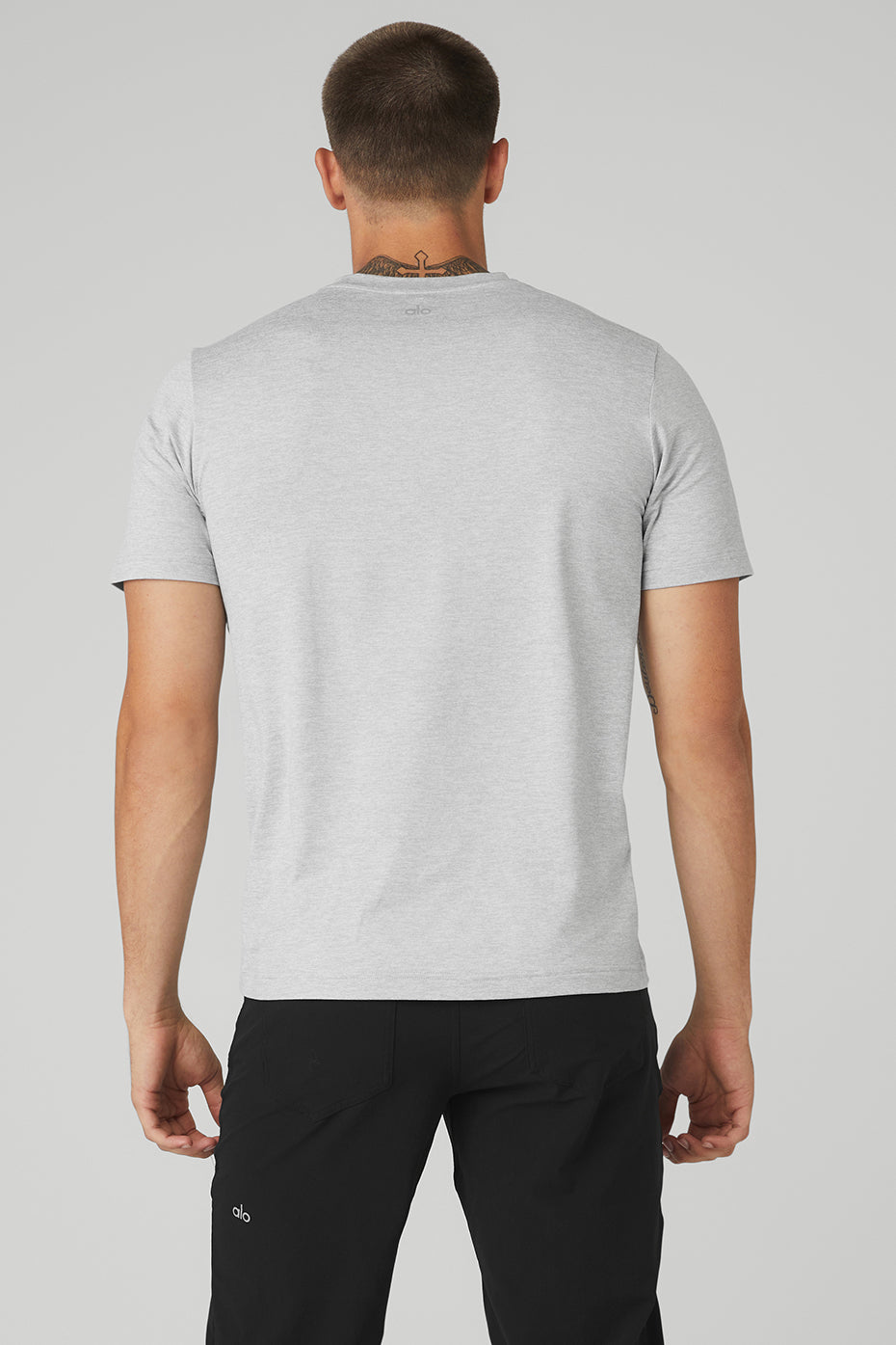 Grey Men's Alo Yoga Conquer Reform Crewneck Short Sleeve | ZQN-276301