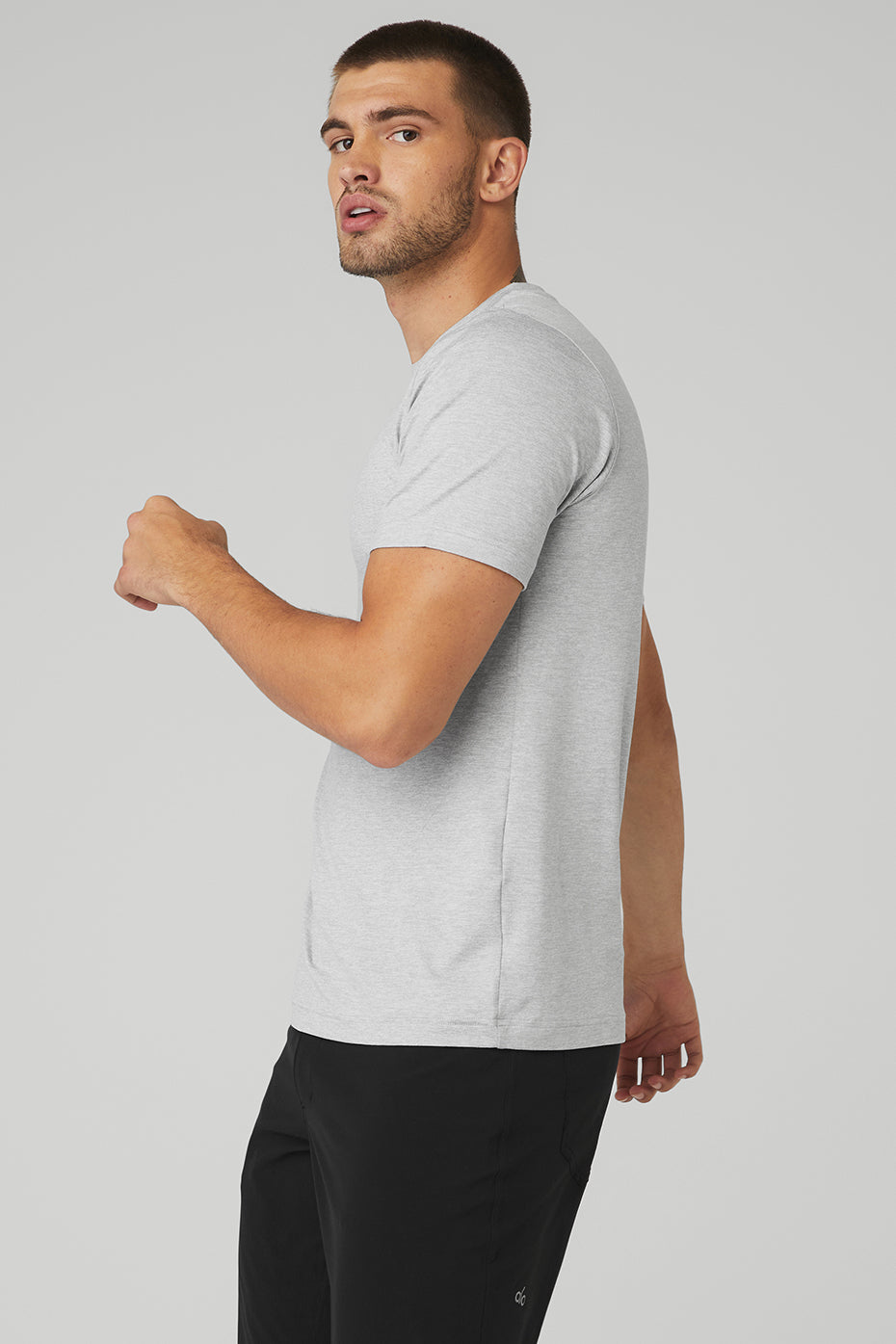 Grey Men's Alo Yoga Conquer Reform Crewneck Short Sleeve | ZQN-276301