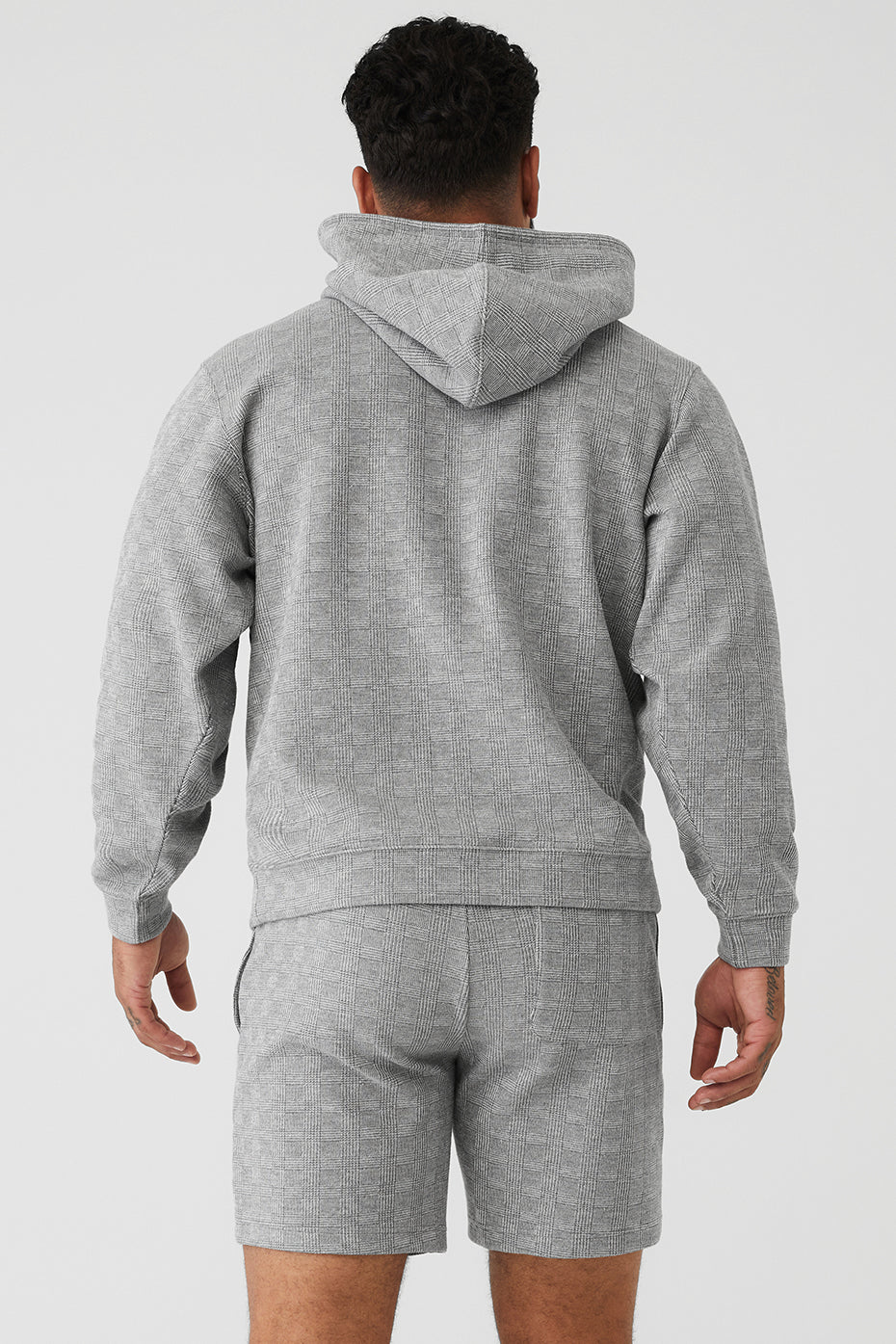 Grey Men's Alo Yoga Glenplaid Colosseum Hoodie | NBI-805271