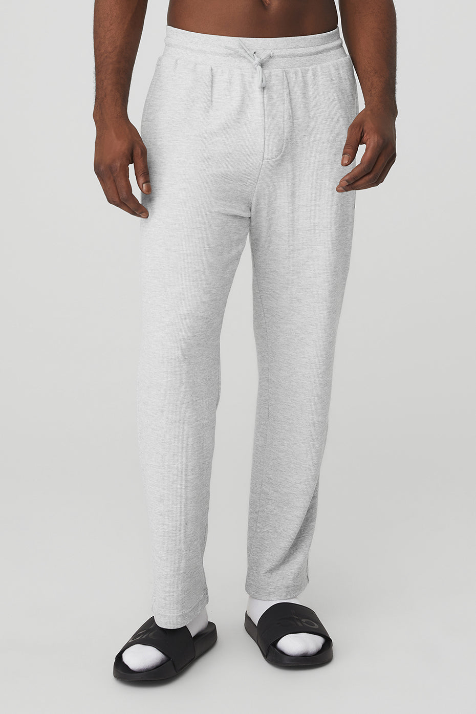 Grey Men\'s Alo Yoga Micro Waffle Fast Break Sweatpants | LJX-819375