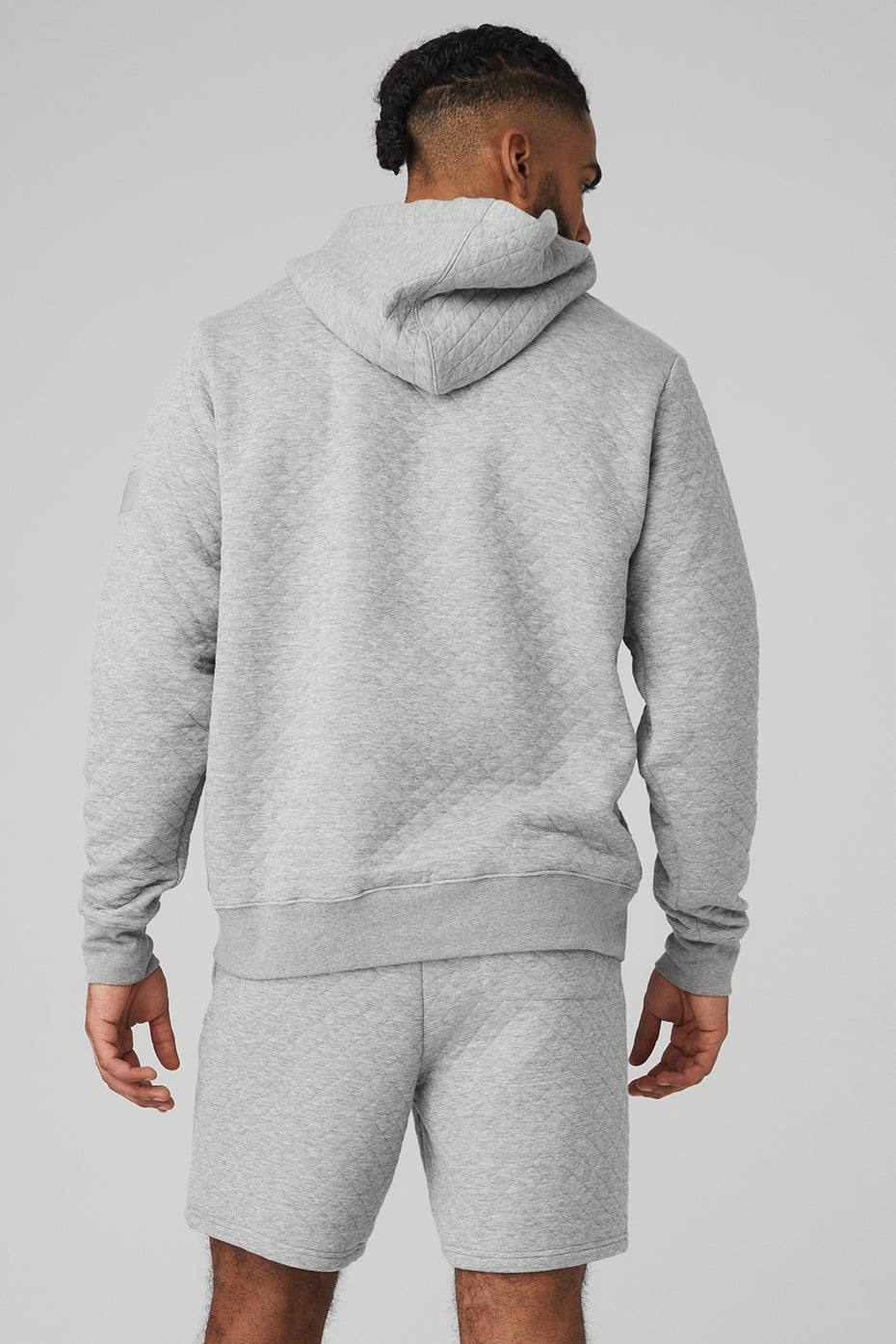 Grey Men's Alo Yoga Quilted Stadium Hoodie | ZYL-735189