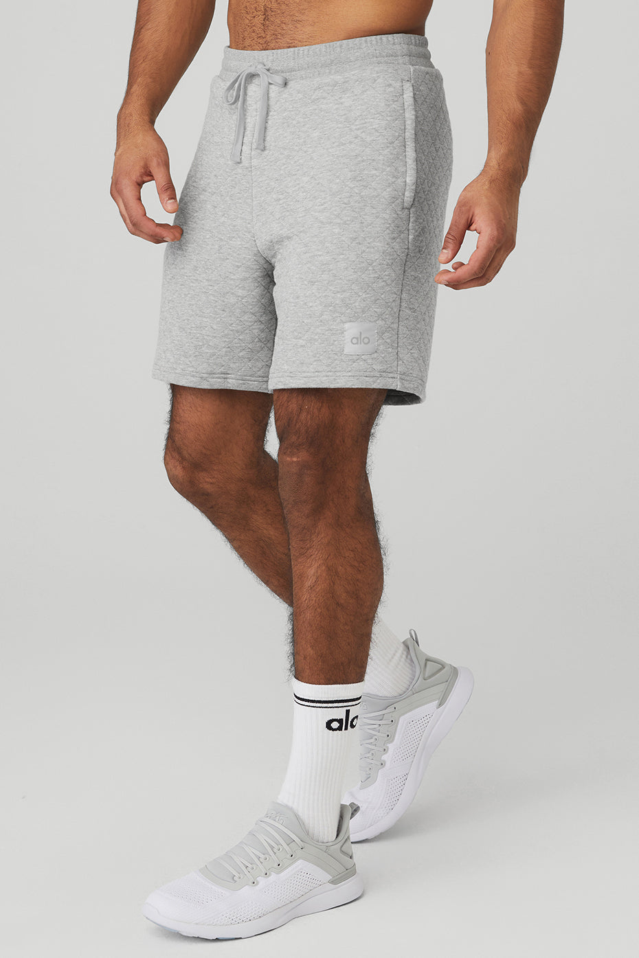 Grey Men's Alo Yoga Quilted Stadium Shorts | EPZ-897540