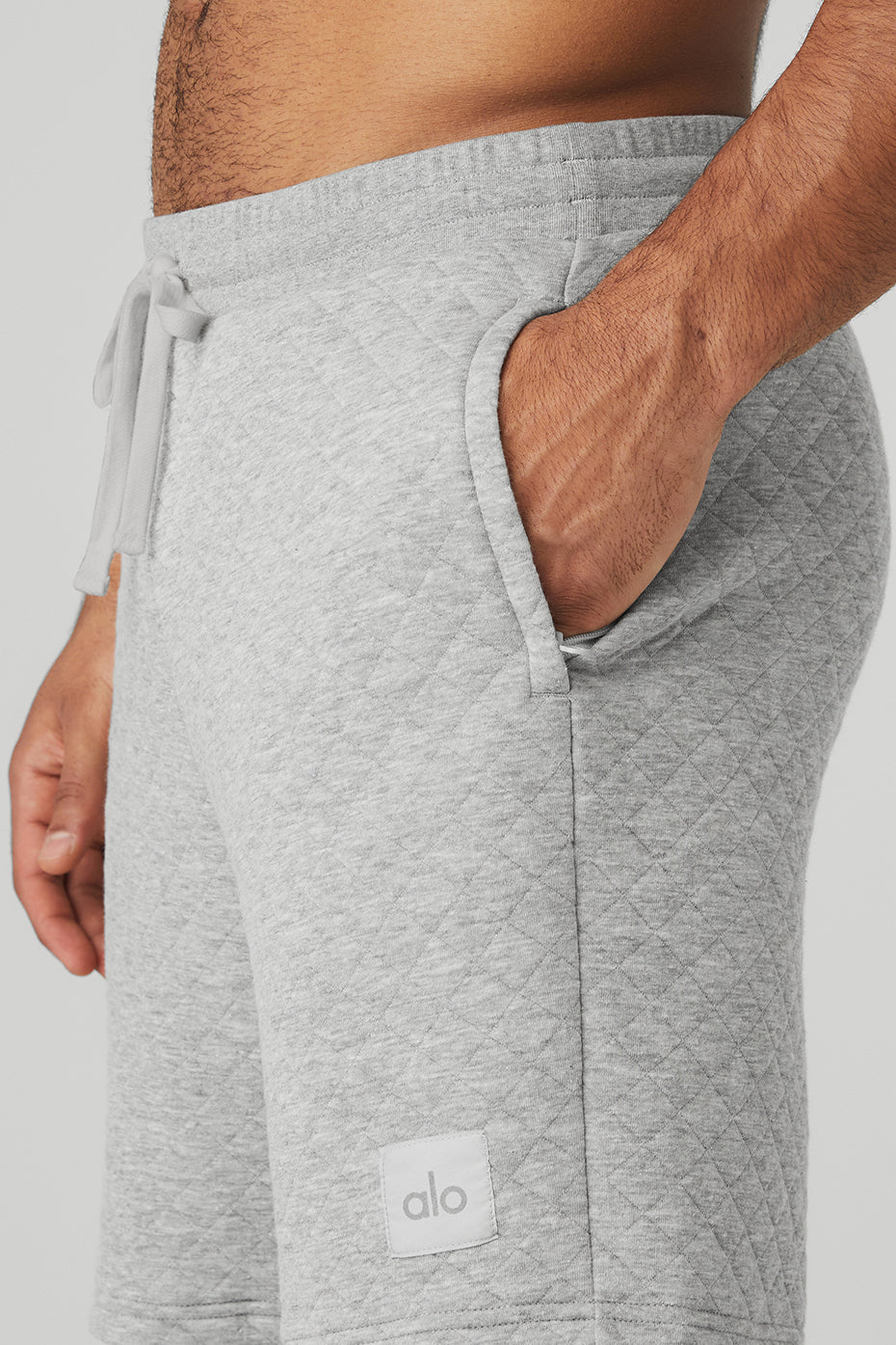 Grey Men's Alo Yoga Quilted Stadium Shorts | EPZ-897540