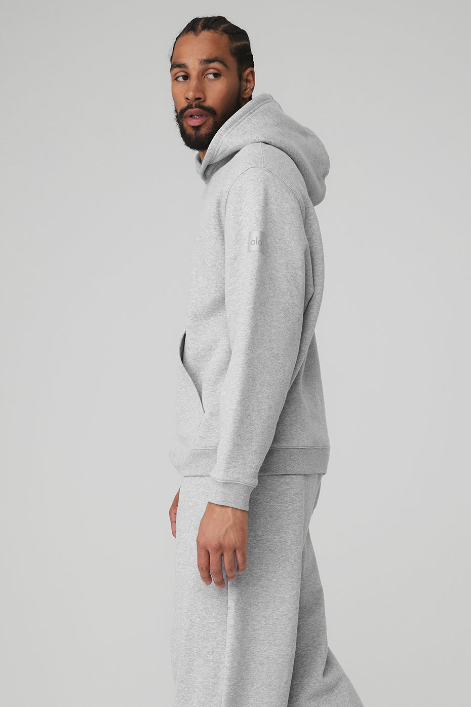 Grey Men's Alo Yoga Renown Heavy Weight Hoodie | FKV-924381