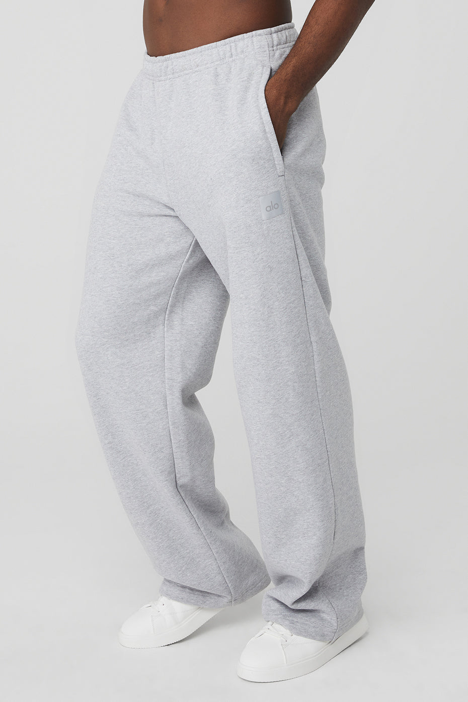 Grey Men's Alo Yoga Renown Heavy Weight Sweatpants | ITE-082753