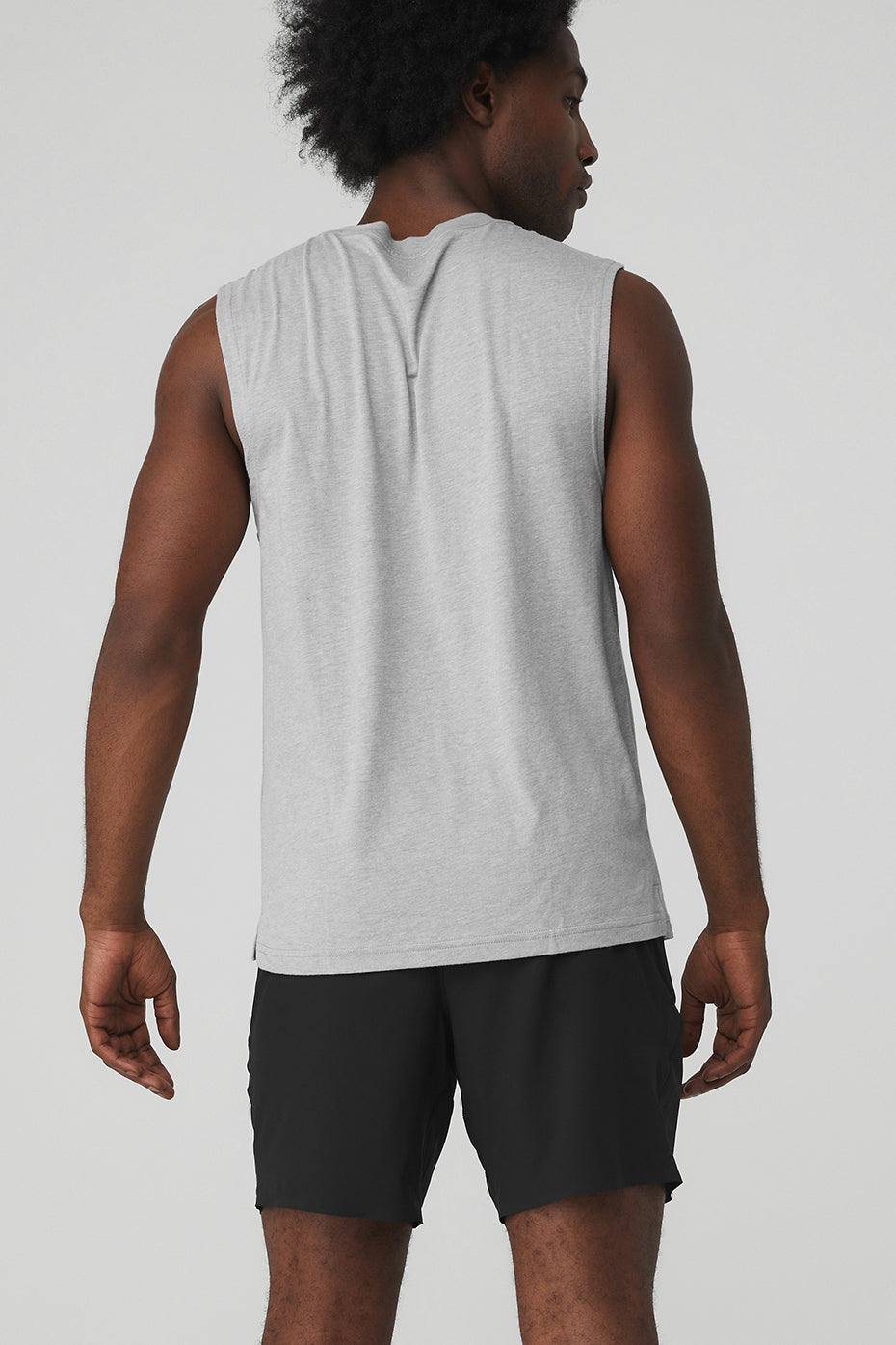 Grey Men's Alo Yoga The Triumph Muscle Tanks | NPI-921364