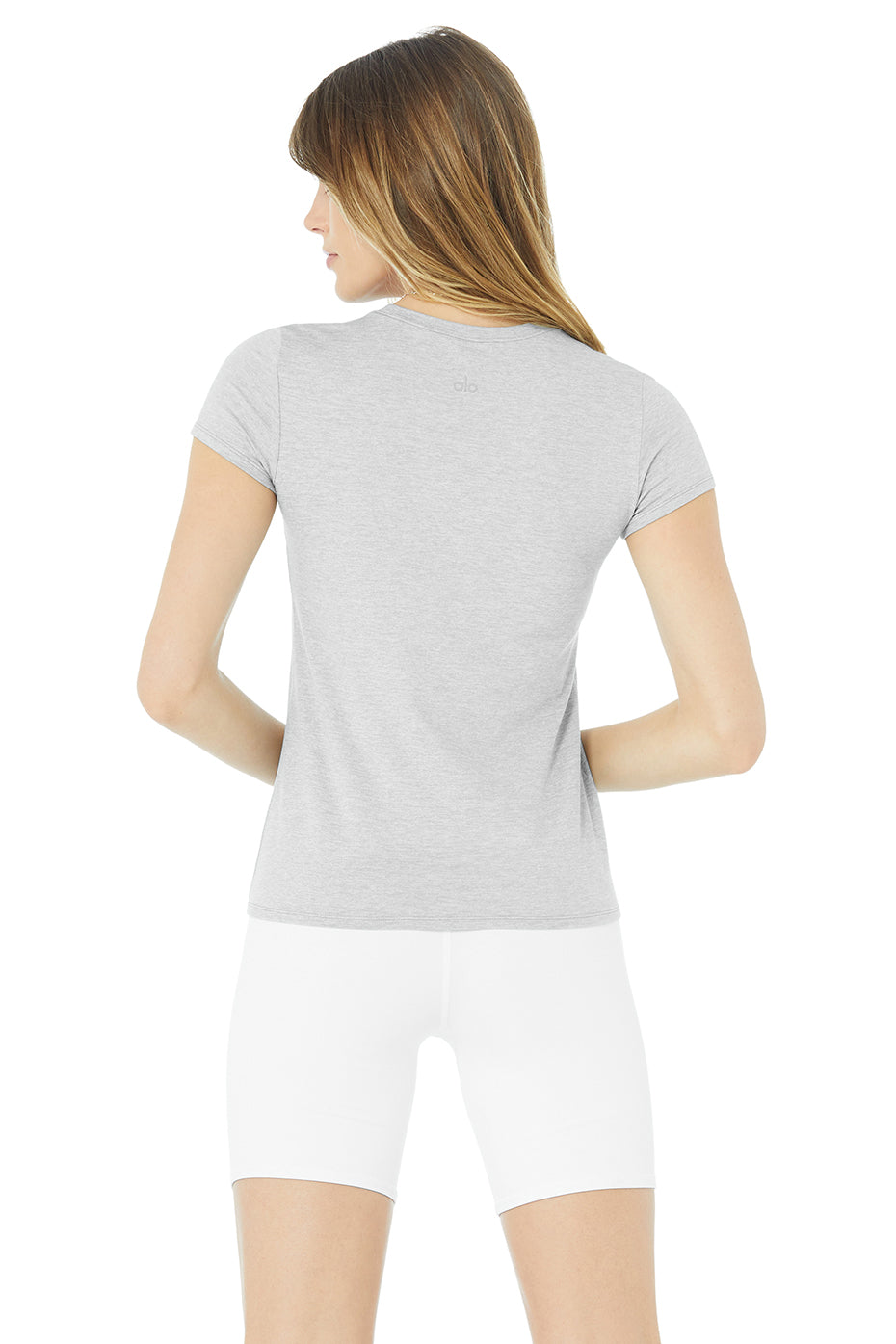 Grey Women's Alo Yoga Alosoft Finesse Tee Short Sleeve | EAN-365804