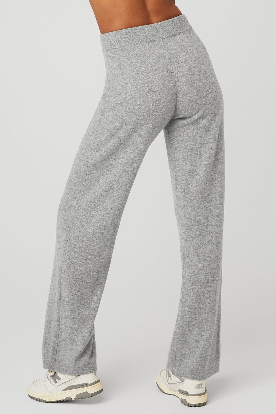 Grey Women's Alo Yoga Cashmere High-Waist Jet Set Wide Leg Sweatpants | UCS-153026