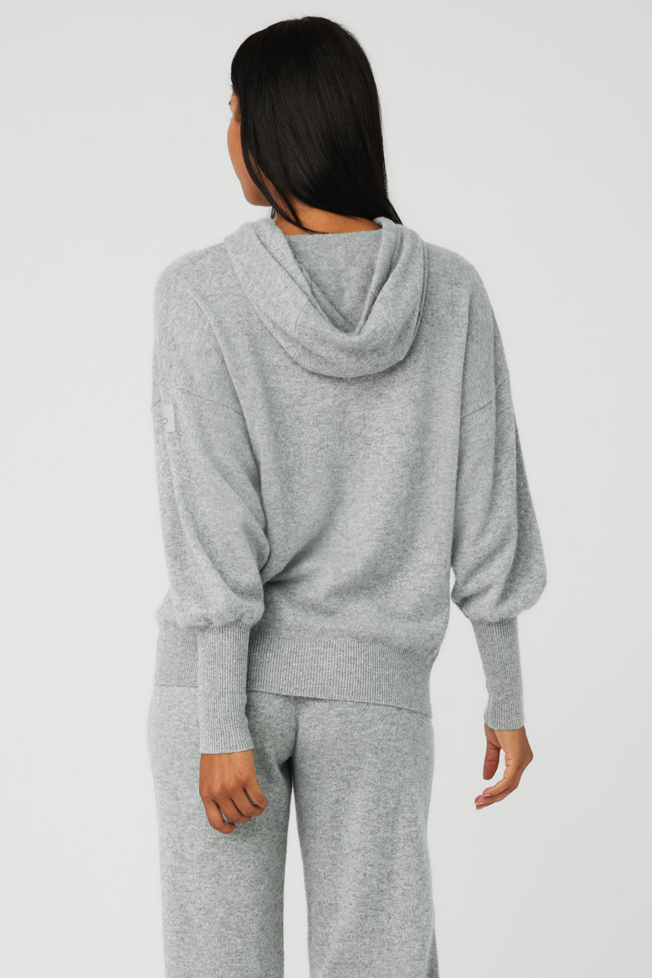 Grey Women's Alo Yoga Cashmere Jet Set Hoodie | VLG-519240