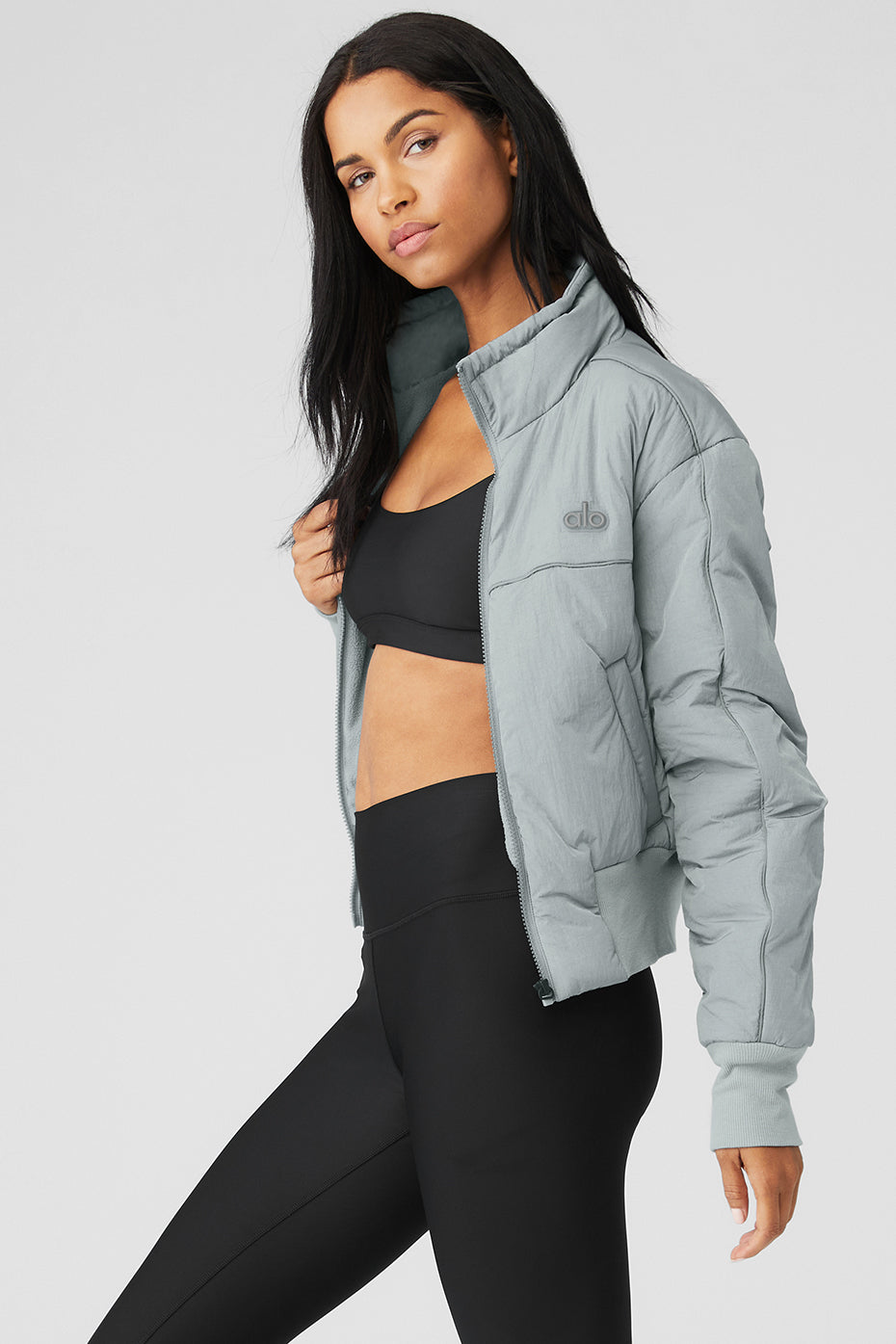 Grey Women's Alo Yoga Drop Jackets | GHX-305896