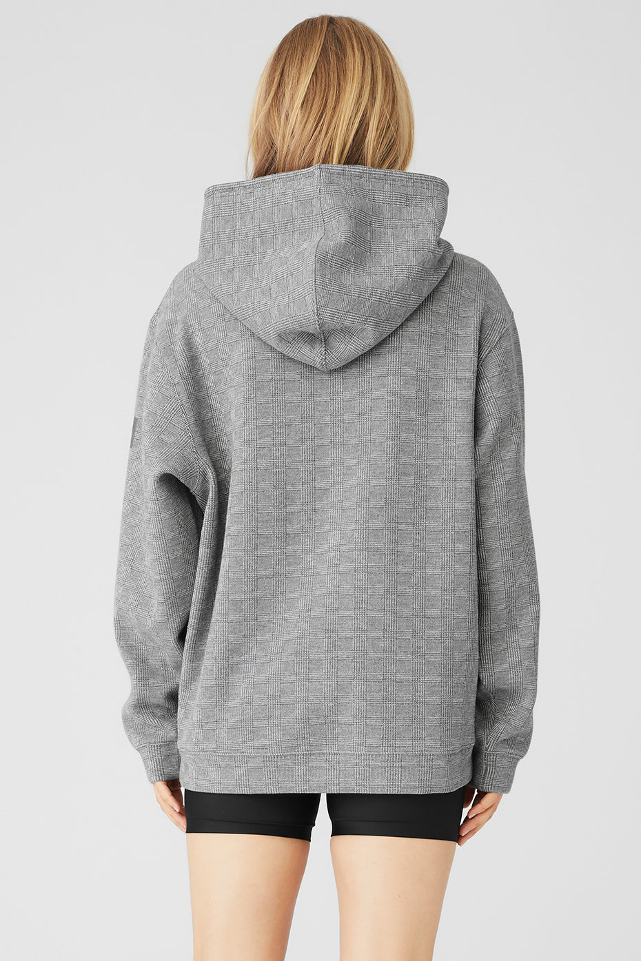 Grey Women's Alo Yoga Glenplaid Colosseum Hoodie | KGF-842563