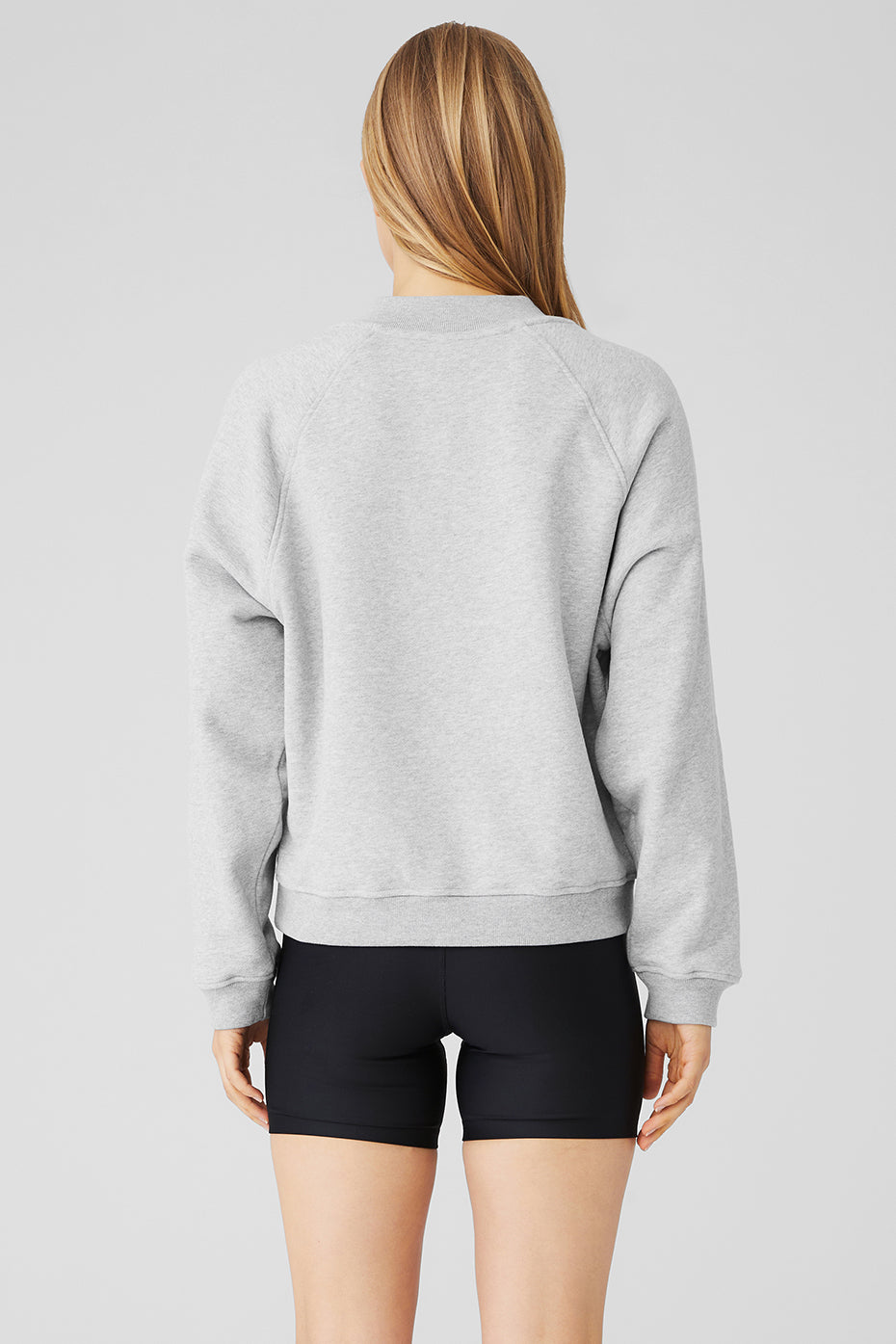 Grey Women's Alo Yoga Heavy Weight Free Time Crew Neck Pullover Sweatshirts | JPO-865193