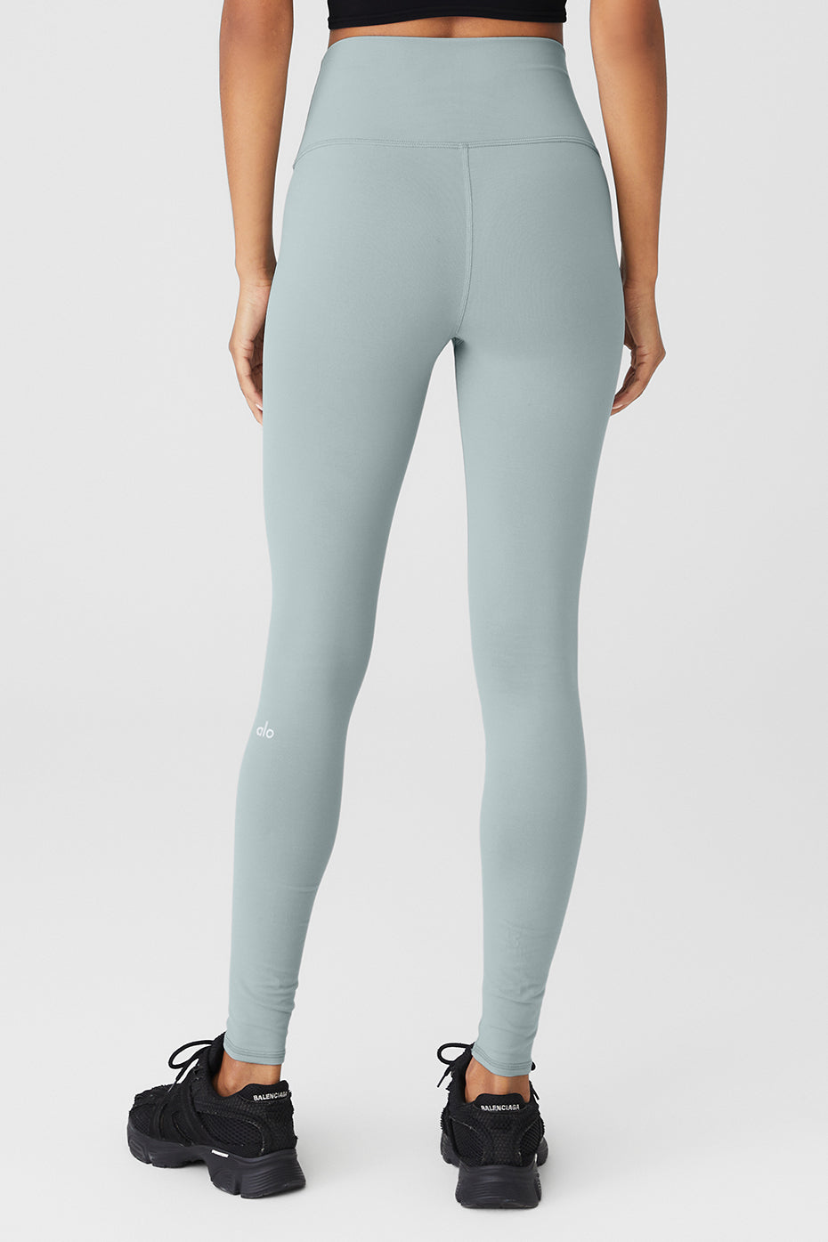 Grey Women's Alo Yoga High-Waist Airbrush Leggings | OIR-597801