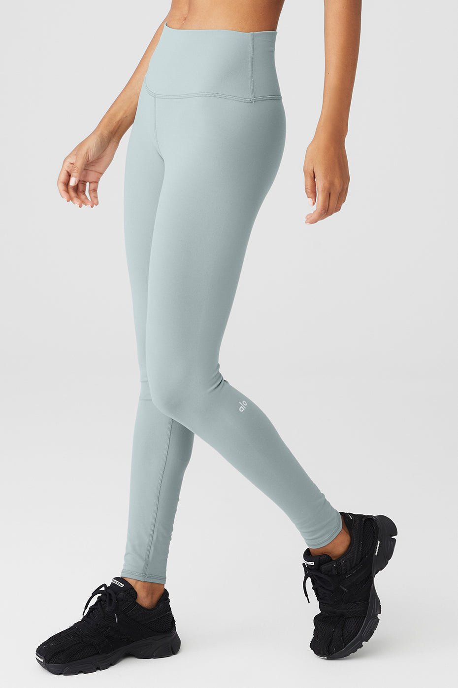 Grey Women's Alo Yoga High-Waist Airbrush Leggings | OIR-597801