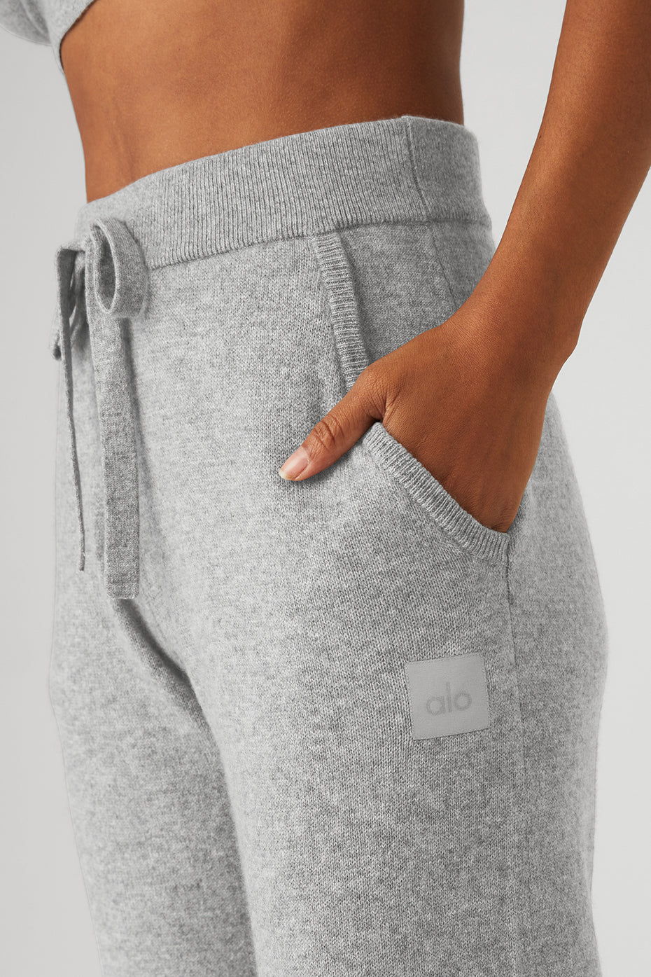 Grey Women's Alo Yoga High-Waist Cashmere Jet Set Sweatpants | MVJ-058724