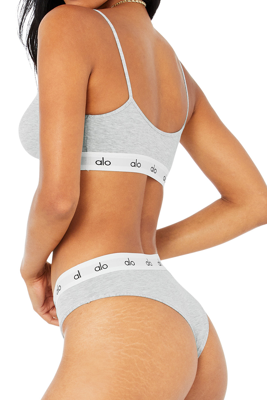 Grey Women's Alo Yoga Icon Cheeky Underwear | JIV-698732