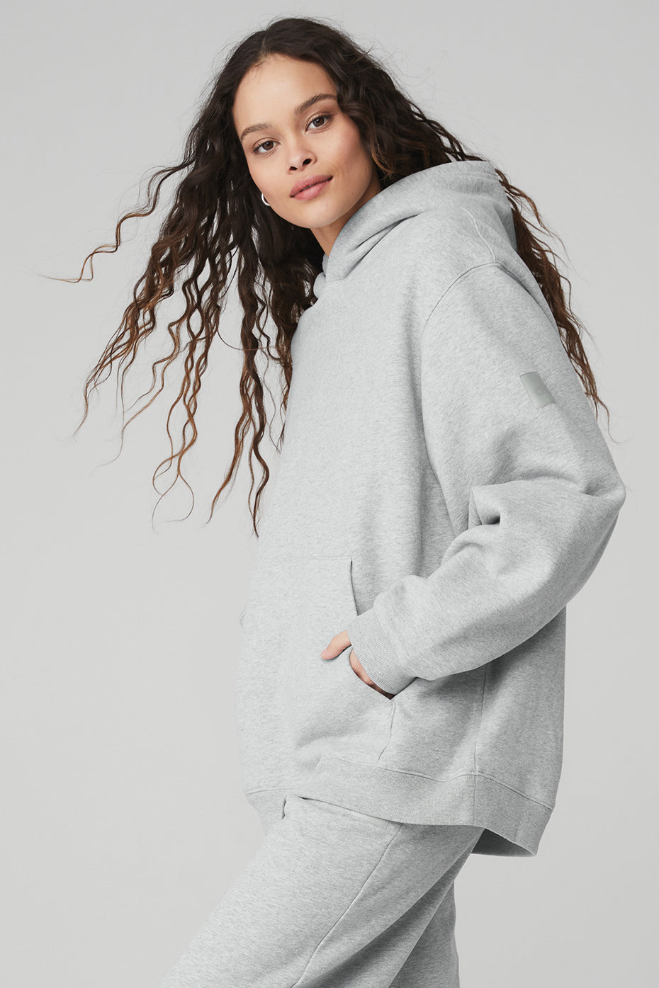 Grey Women's Alo Yoga Renown Heavy Weight Hoodie | FMQ-340981