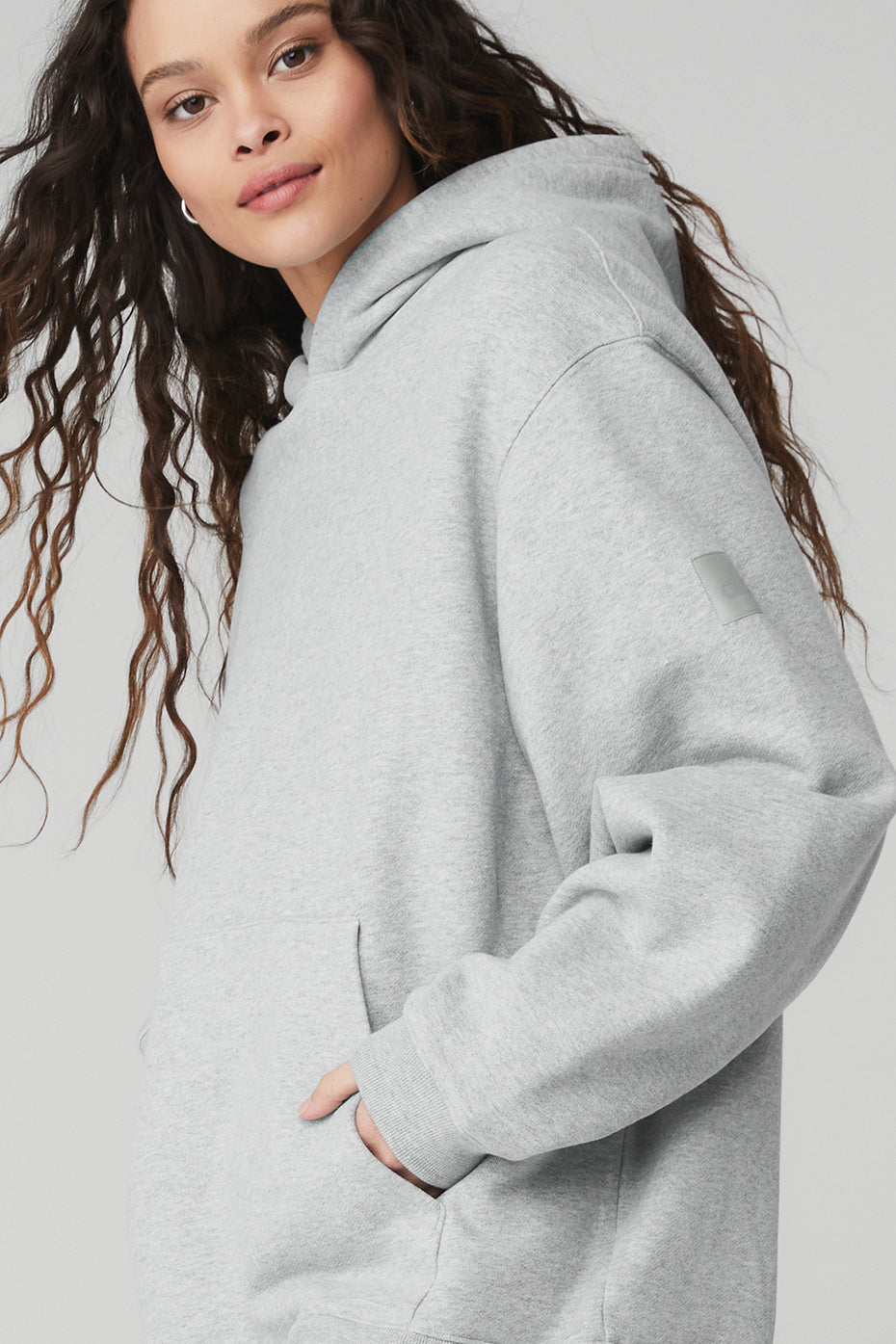 Grey Women's Alo Yoga Renown Heavy Weight Hoodie | FMQ-340981