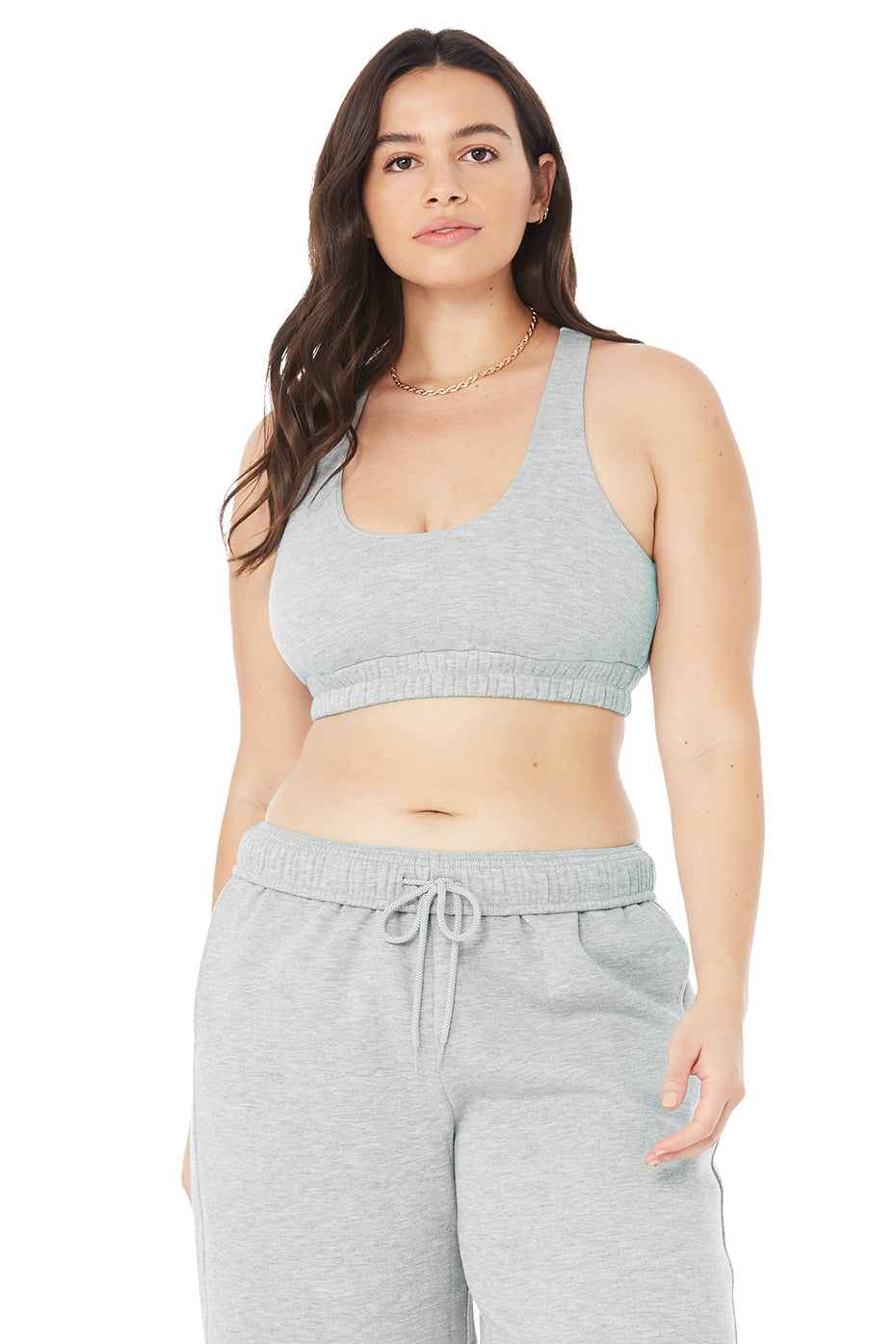 Grey Women's Alo Yoga Scoop Neck Bras | MPG-762184