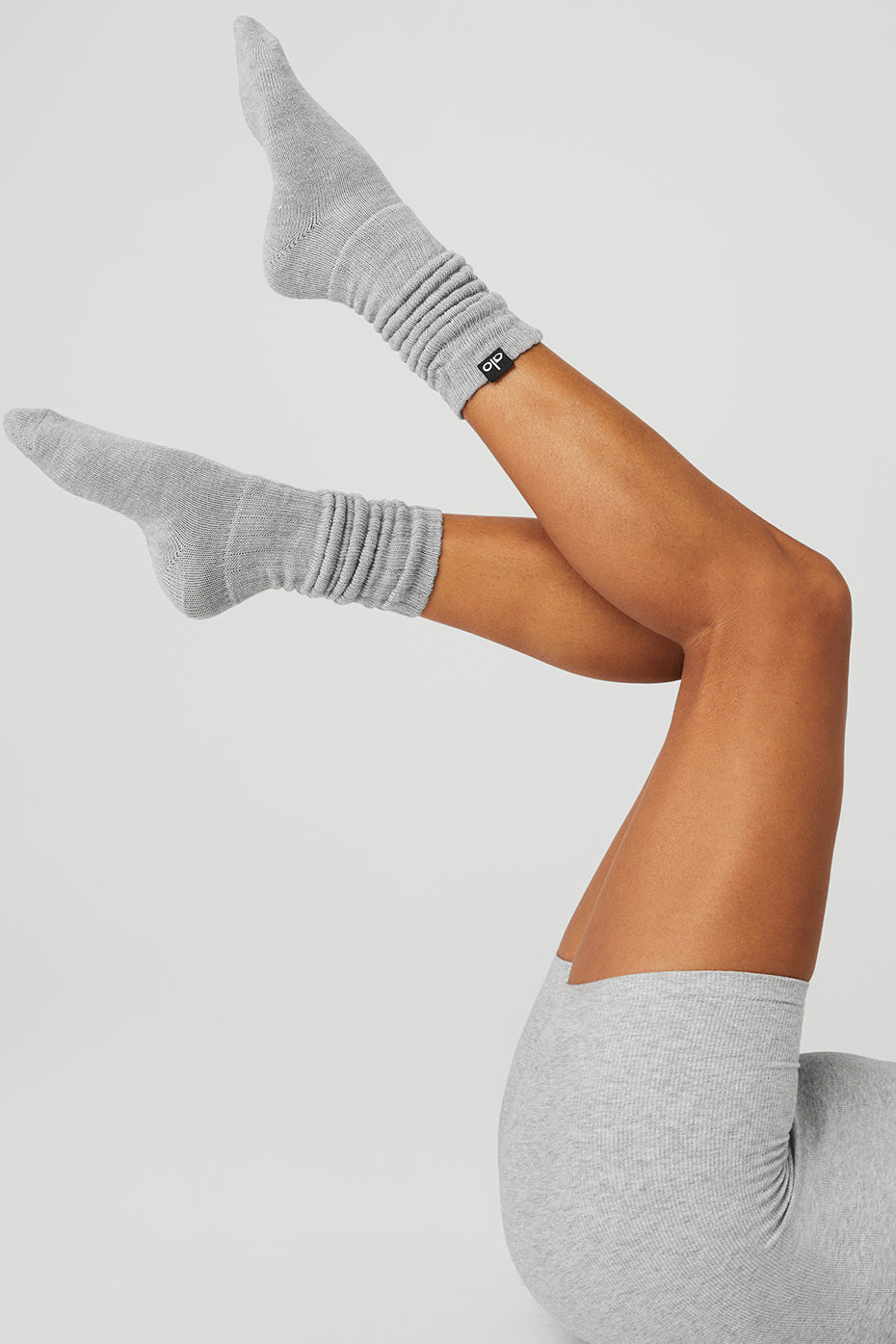 Grey Women's Alo Yoga Scrunch Socks | TGI-950241