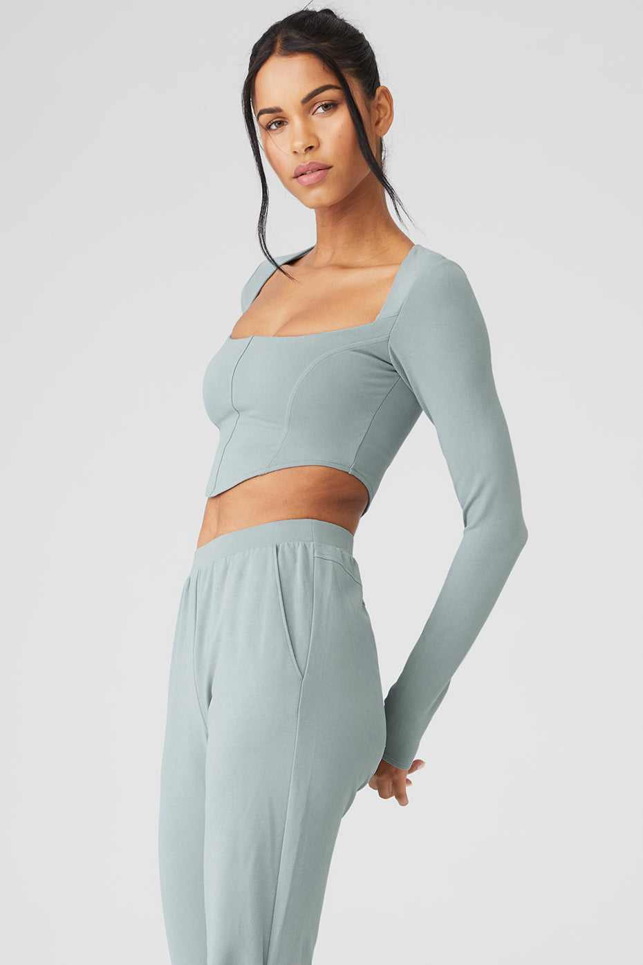 Grey Women's Alo Yoga Soft Sculpt Long Sleeve | SDK-915627