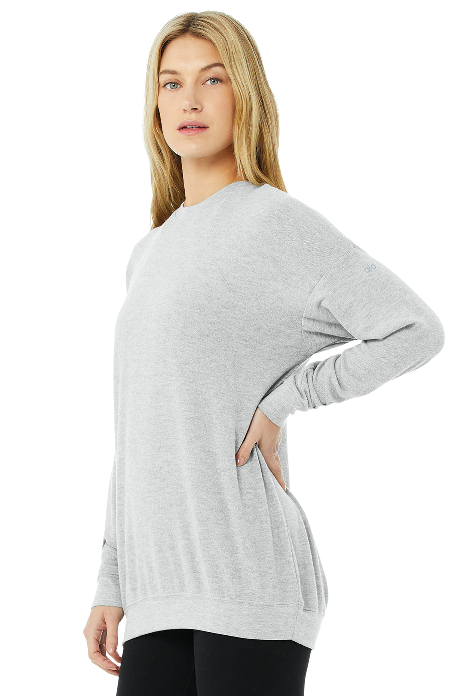 Grey Women's Alo Yoga Soho Pullover Long Sleeve | COW-418057