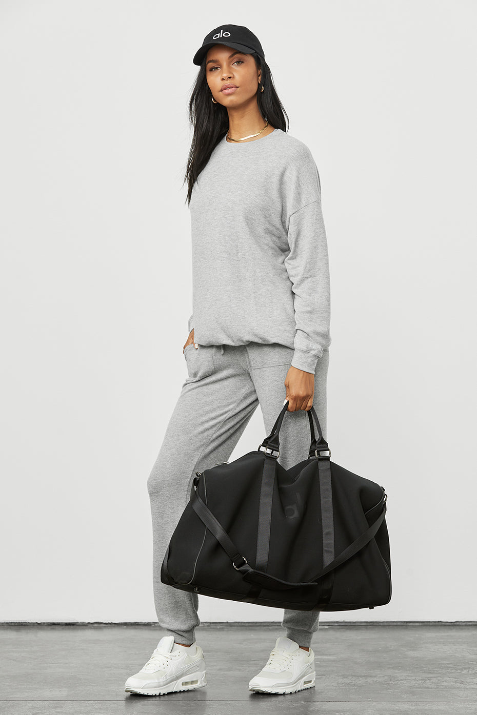 Grey Women's Alo Yoga Soho Pullover Long Sleeve | COW-418057