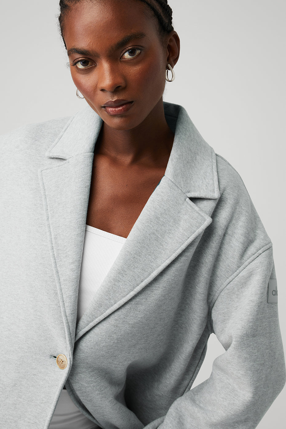 Grey Women's Alo Yoga VIP Blazer Trench Coats | QTL-634915