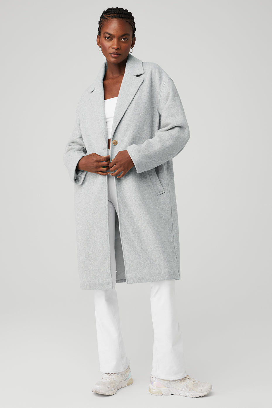 Grey Women\'s Alo Yoga VIP Blazer Trench Coats | QTL-634915