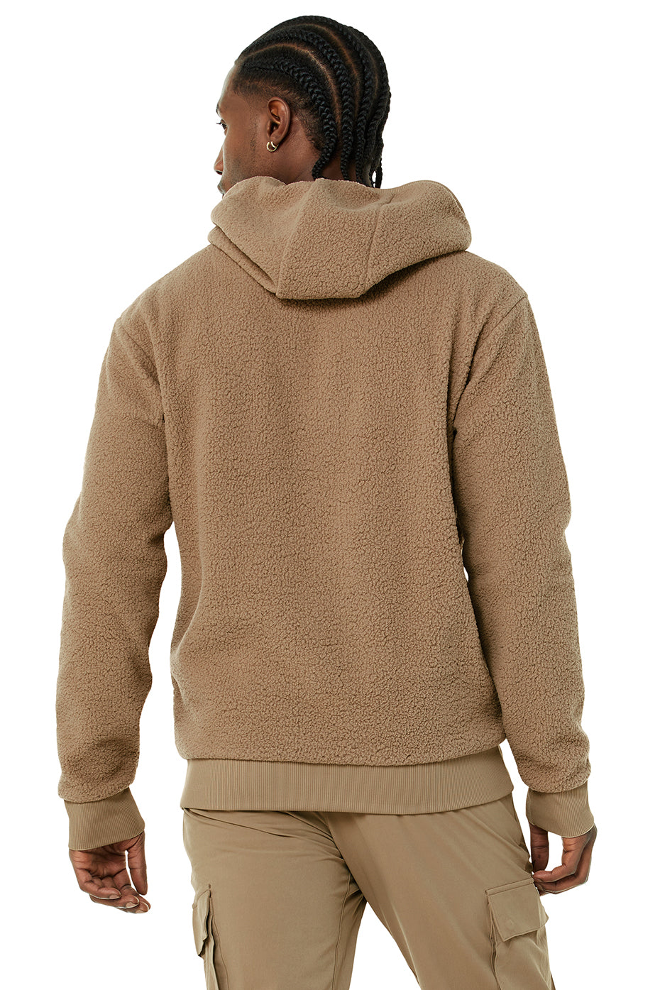 Khaki Men's Alo Yoga Sherpa Hoodie | CGX-109673