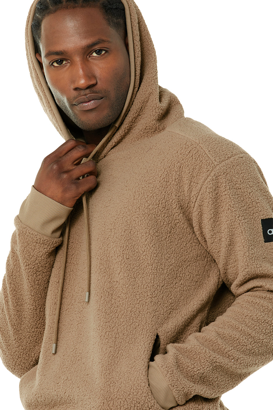 Khaki Men's Alo Yoga Sherpa Hoodie | CGX-109673