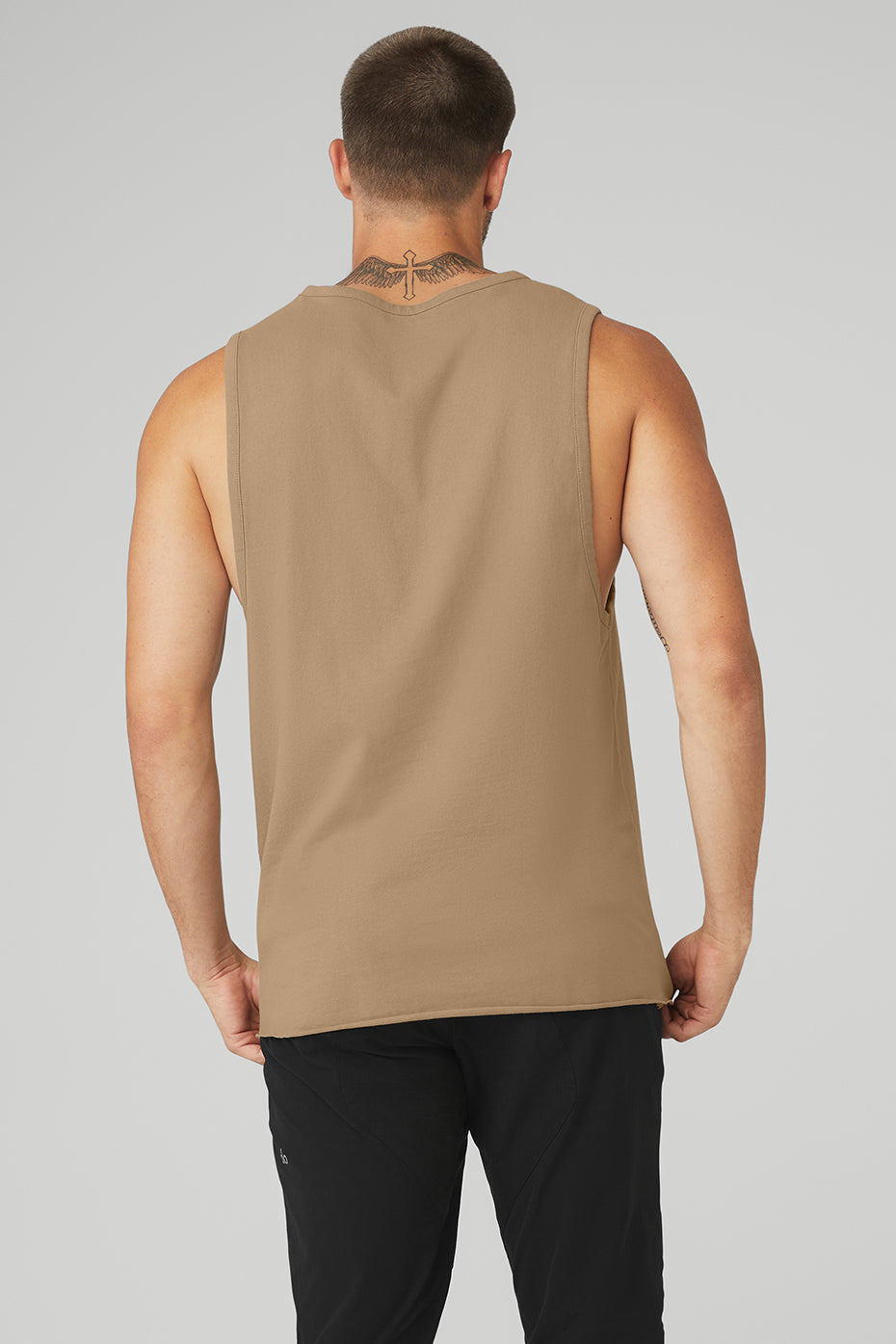 Khaki Men's Alo Yoga Society Tanks | KWH-063481