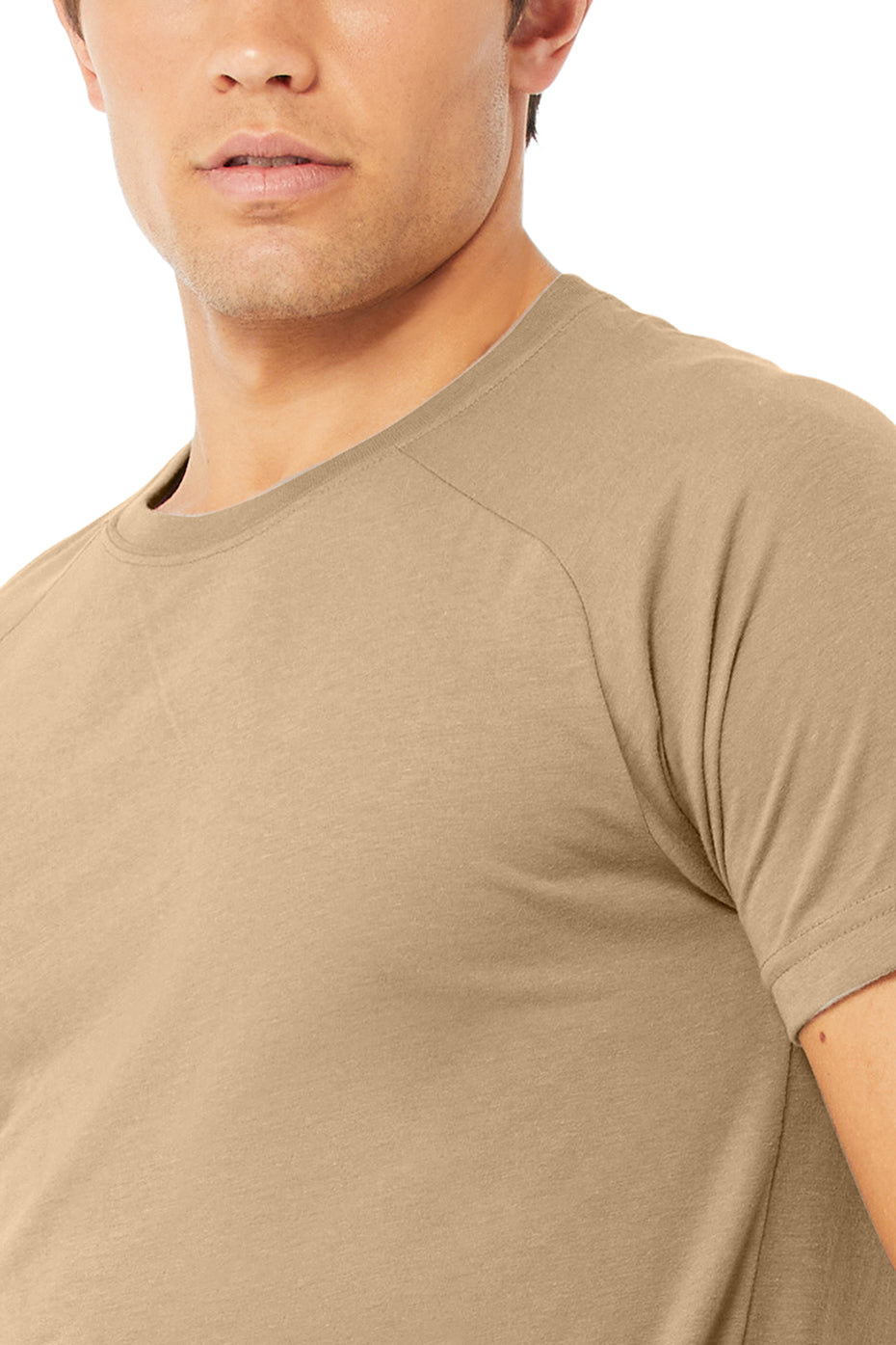 Khaki Men's Alo Yoga The Triumph Crew Neck Tee Short Sleeve | GEW-520497