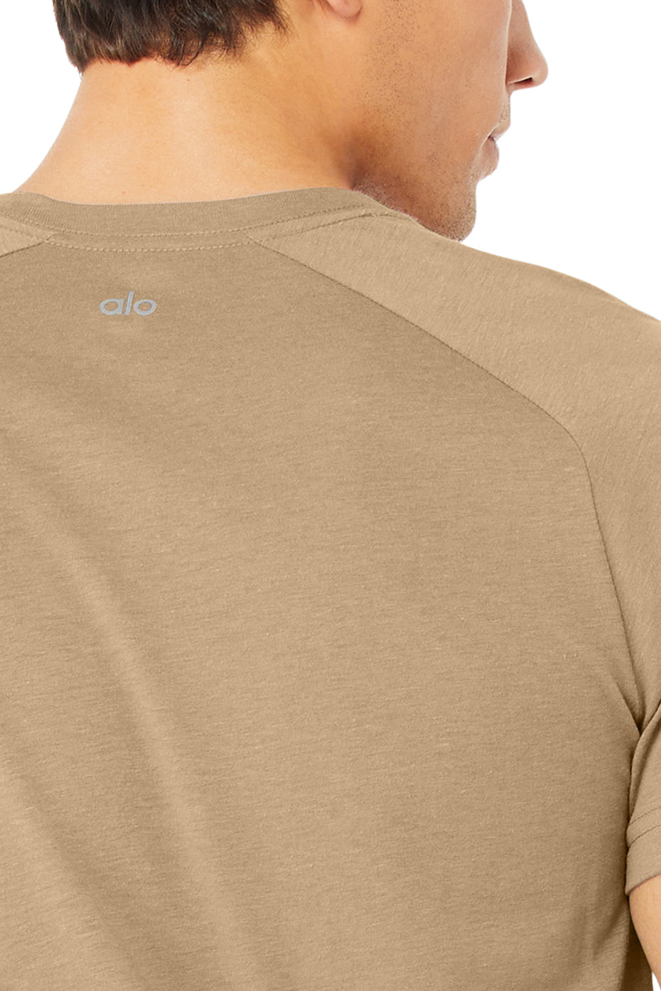 Khaki Men's Alo Yoga The Triumph Crew Neck Tee Short Sleeve | GEW-520497