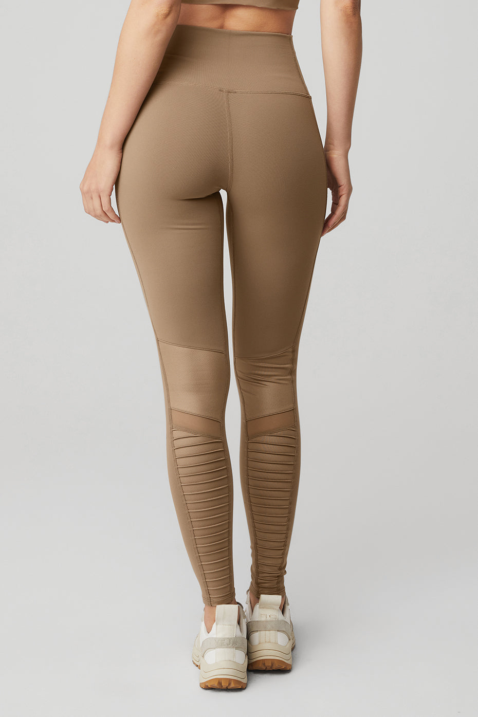 Khaki Women's Alo Yoga High-Waist Moto Leggings | WTB-953642