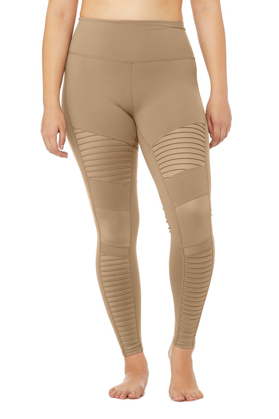 Khaki Women's Alo Yoga High-Waist Moto Leggings | WTB-953642