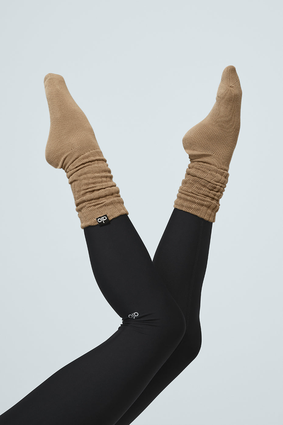 Khaki Women's Alo Yoga Scrunch Socks | YIJ-601829