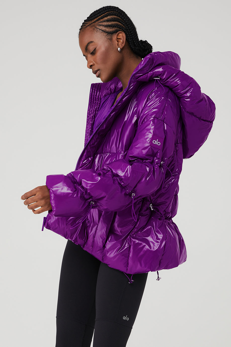 Light Purple Women's Alo Yoga Stunner Puffer Jackets | TXZ-270351