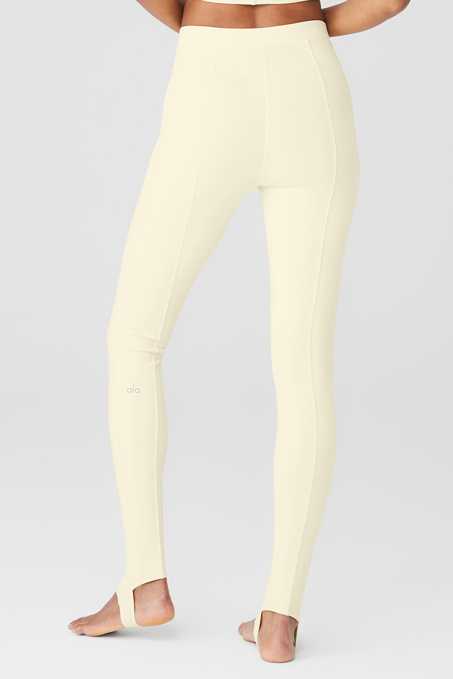 Light Yellow Women's Alo Yoga Airbrush High-Waist Enso Leggings | WLM-705421