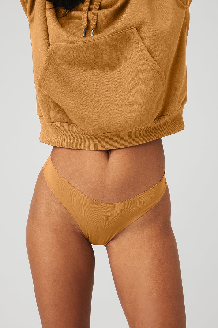 Light Yellow Women's Alo Yoga Airbrush Invisible Thong Underwear | XMC-907261