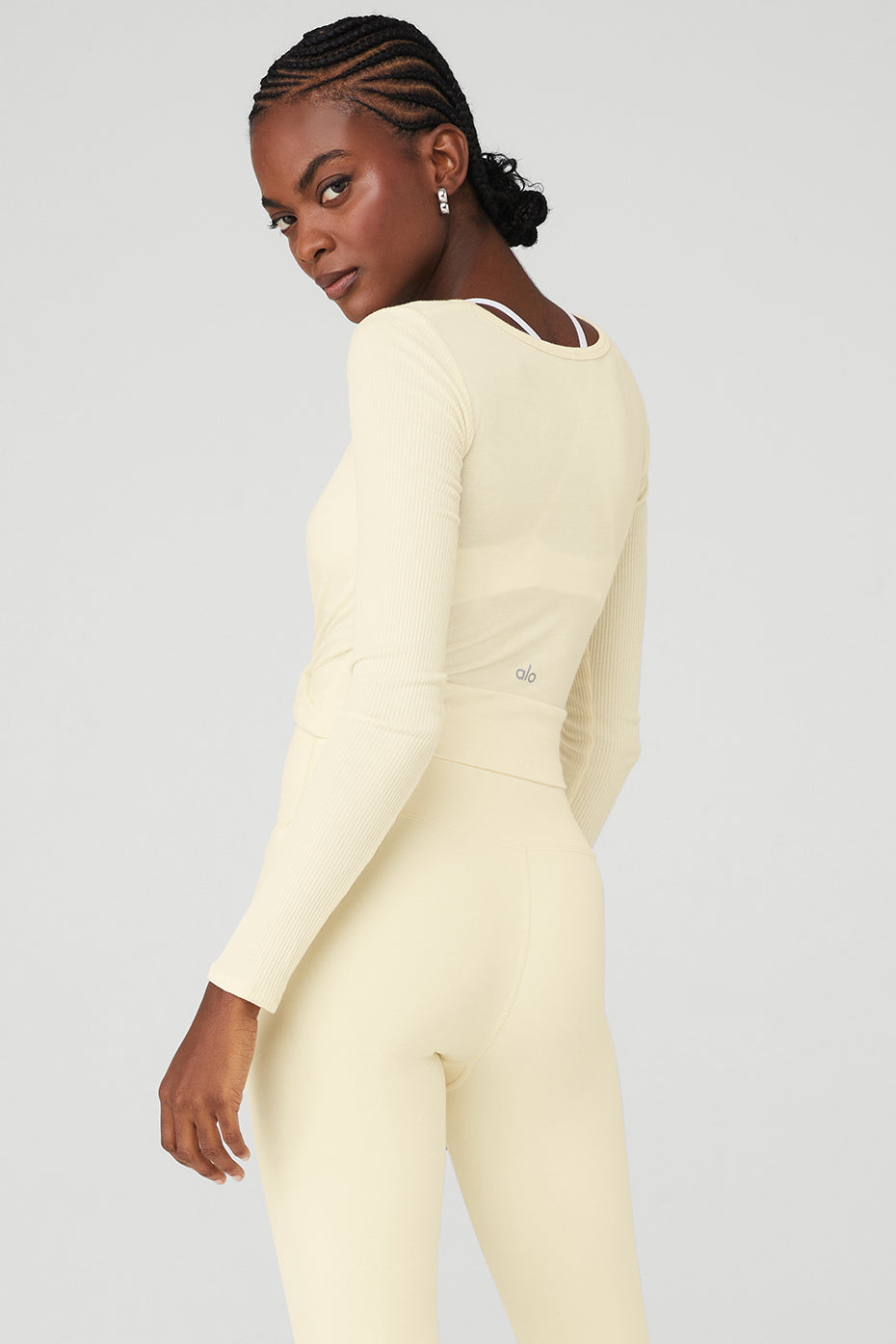 Light Yellow Women's Alo Yoga Cover Long Sleeve | UGX-183697