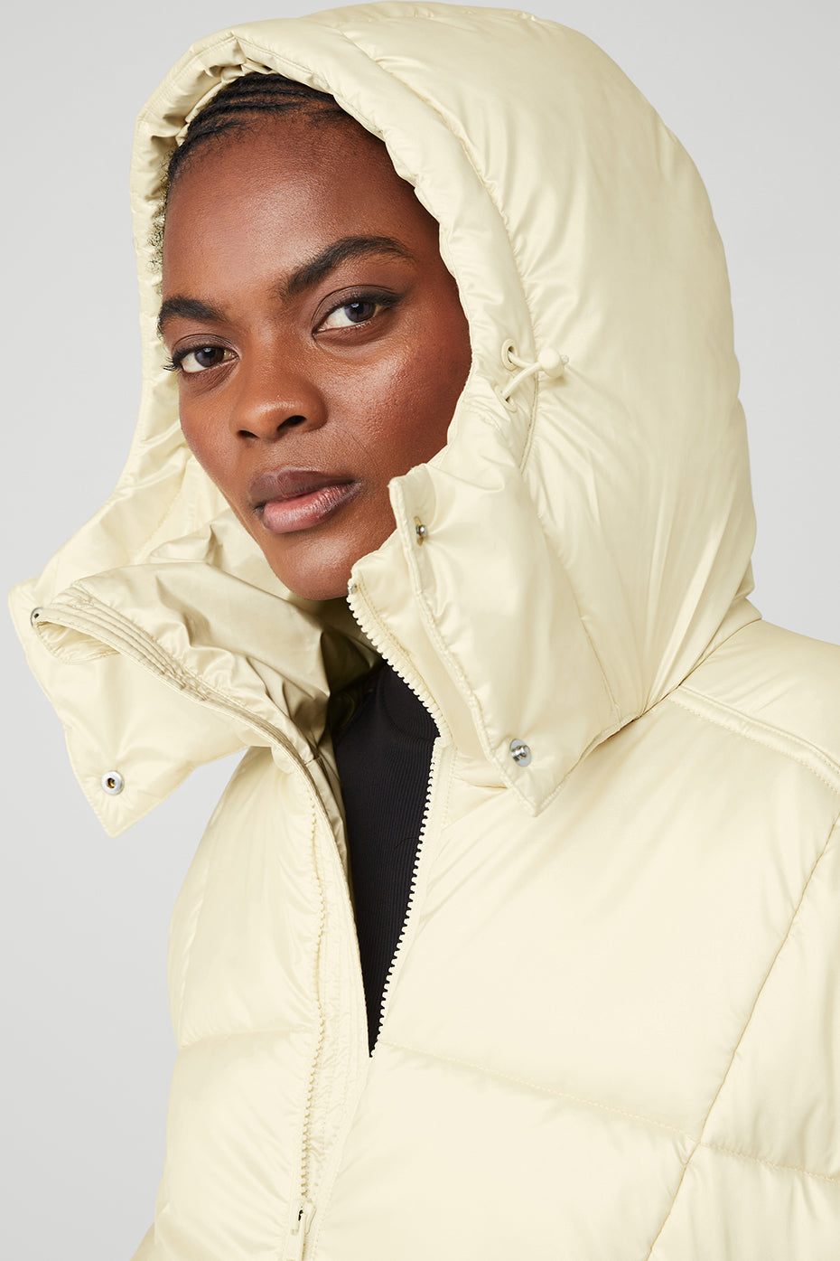 Light Yellow Women's Alo Yoga Pearlized Pristine Puffer Jackets | INM-784091