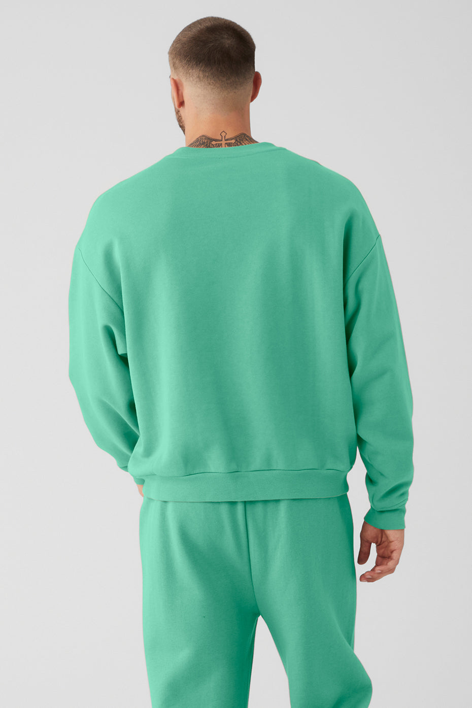 Mint Men's Alo Yoga Accolade Crew Neck Pullover Sweatshirts | XUP-138726