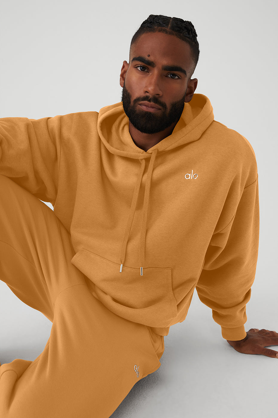 Mustard Yellow Men's Alo Yoga Accolade Hoodie | HDK-497130