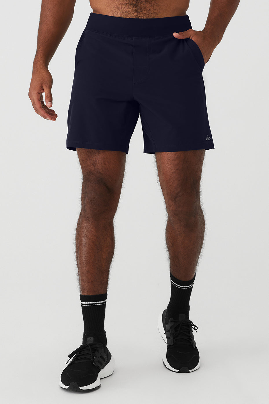 Navy Men\'s Alo Yoga 7\'\' Repetition Shorts | CTR-143970