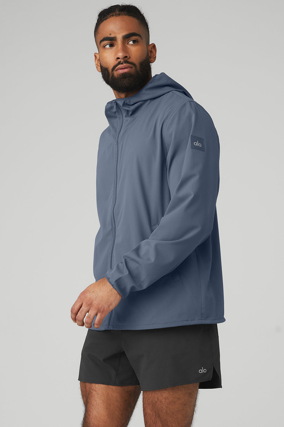 Navy Men's Alo Yoga Cadence Jackets | TJM-603412